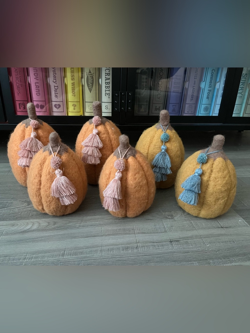Set of 6 Felt Pumpkin Décor with Tassel Accent - Opalhouse
